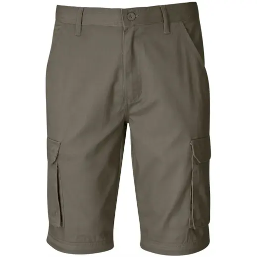 Mens Cargo Zip Off Pants Khaki Short Front